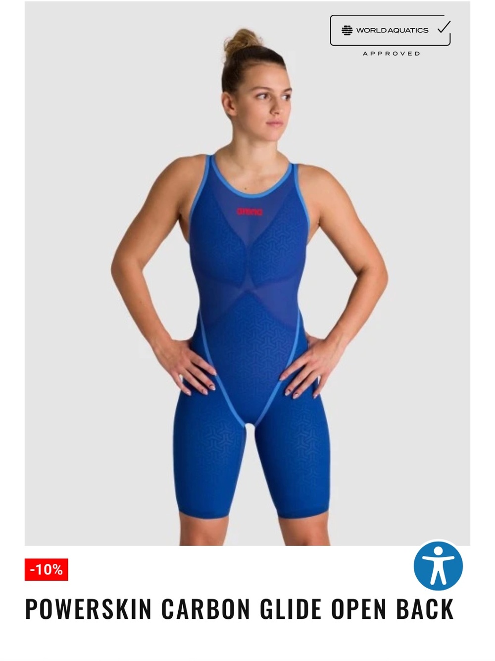 Arena Womens power skin carbon glide open back fastskin
